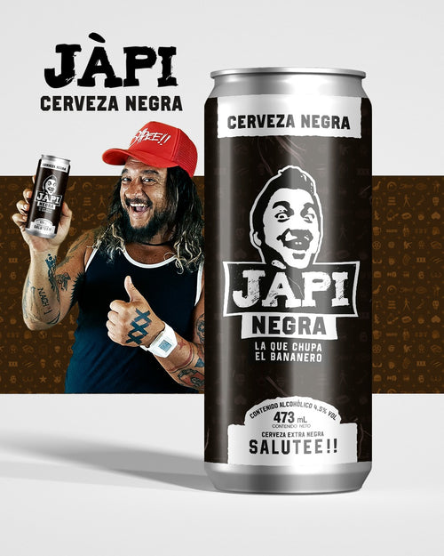 Pack x 6 Japi Beer - Cerveza Negra (473 ml)